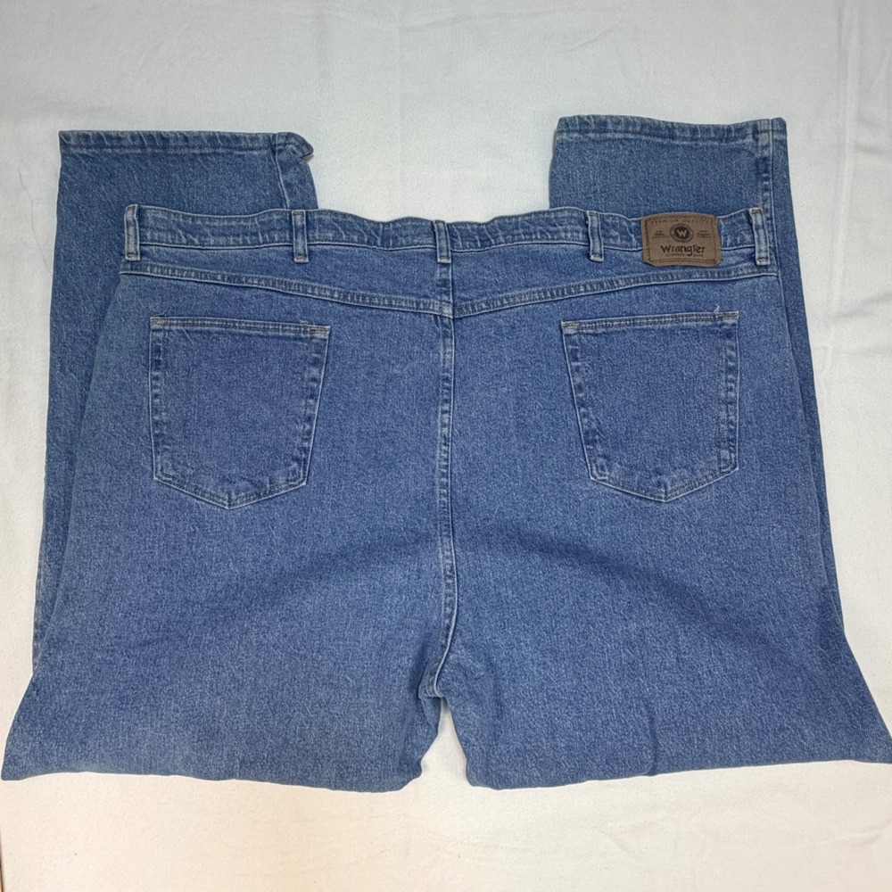 Wrangler Jeans Mens 48x30 Blue Comfort Fit Straight Leg Denim G85SWQL